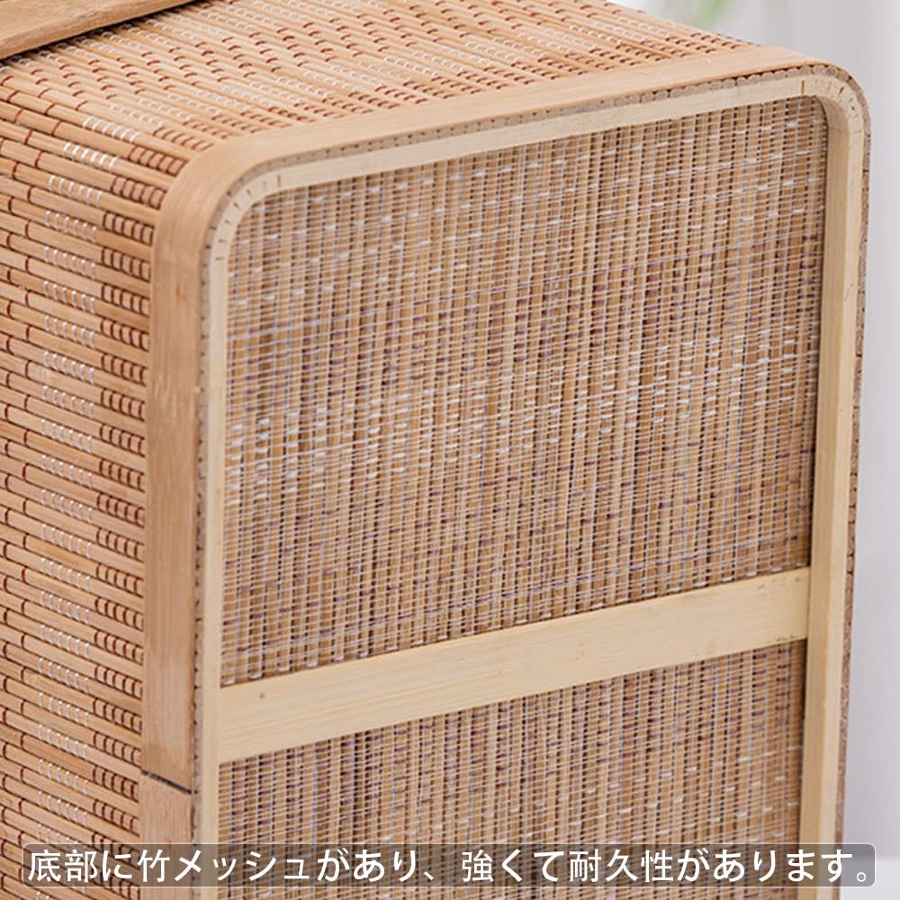 Amazon.co.jp: 竹籠 収納ケース 収納バスケット 収納カゴ 編まれた
